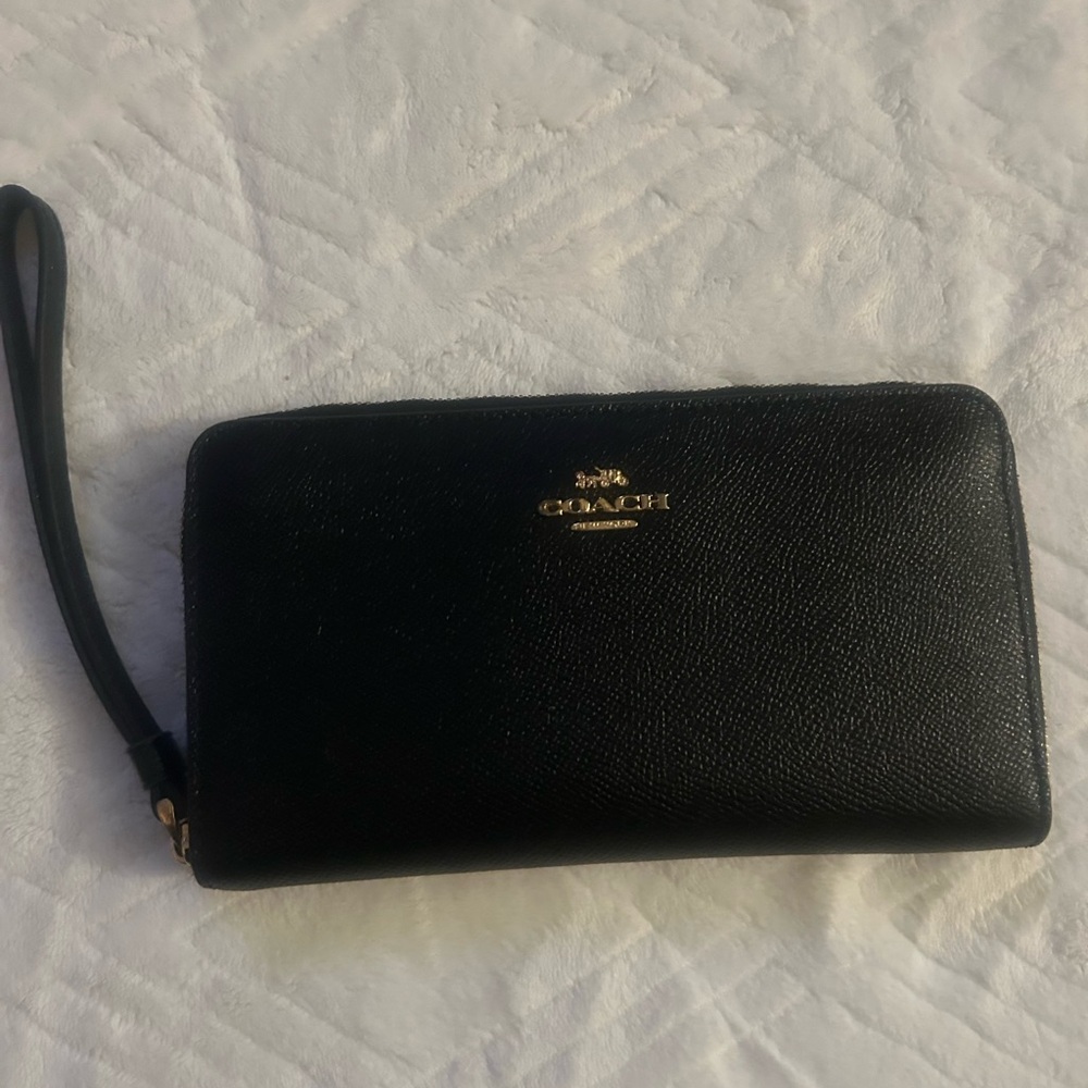 Coach Black Wristlet Wallet